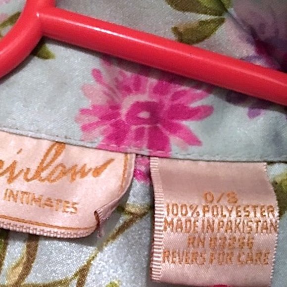 MULTICOLOR BUTTON DOWN LONG SLEEVE FLORAL PRINT COLLARED NIGHT DRESS GOWN O/S - Picture 7 of 7